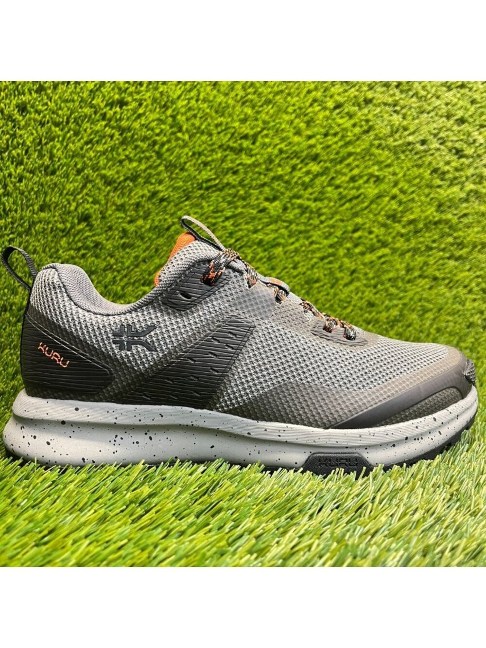 Kuru Atom Mens Size 7 Gray Black Athletic Trail Running Walking Shoes Sneakers
